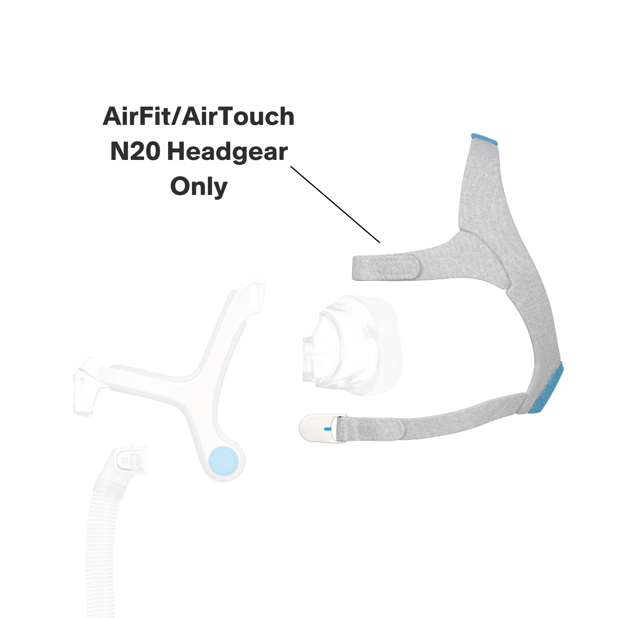 This purchase only includes replacement headgear for the AirFit or AirTouch N20 CPAP mask