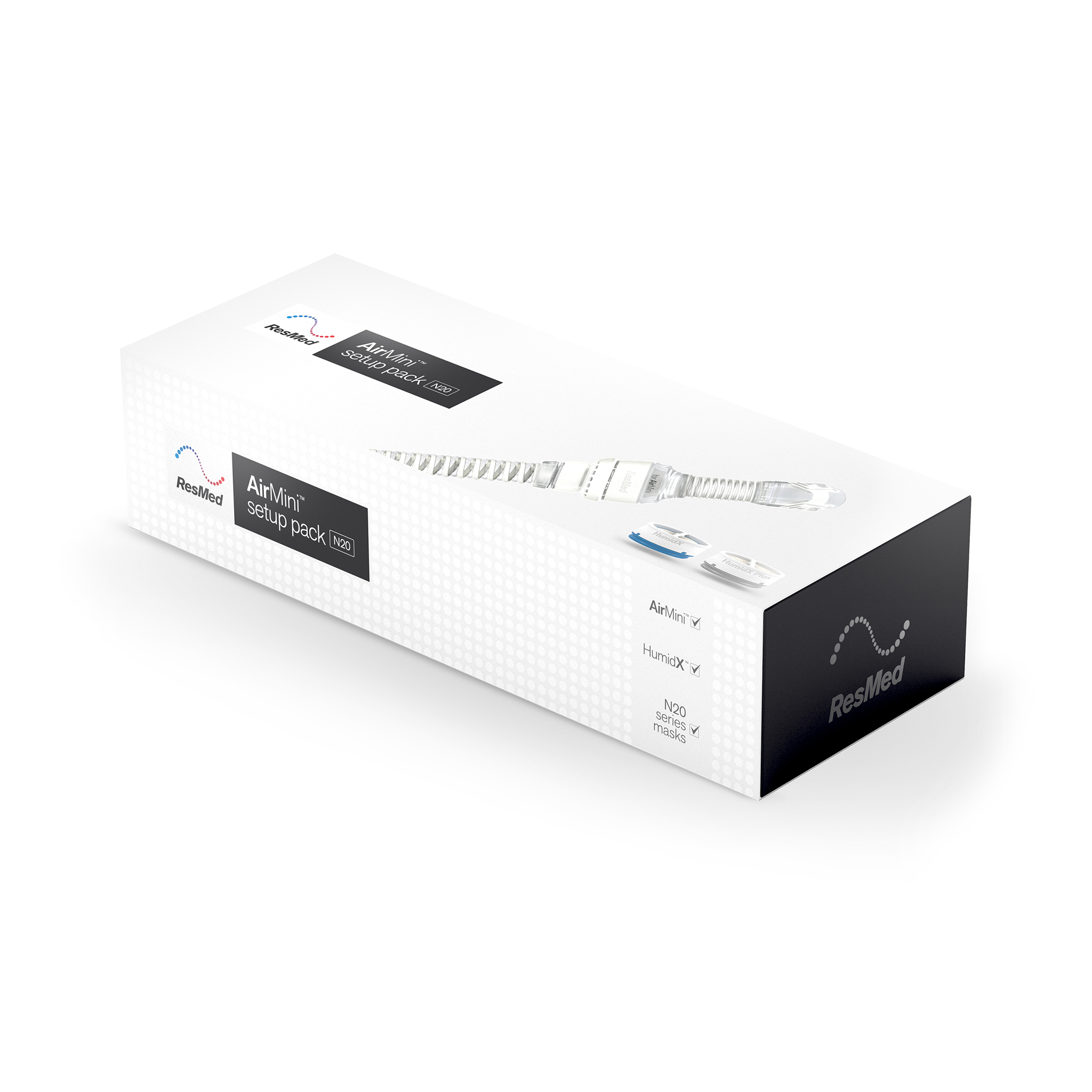 ResMed AirFit™ N20 Nasal Mask Setup Pack for AirMini™ Travel CPAP