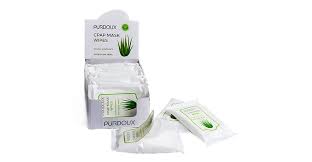 Purdoux CPAP Mask Travel Wipes - 12 Sachets/120 Wipes