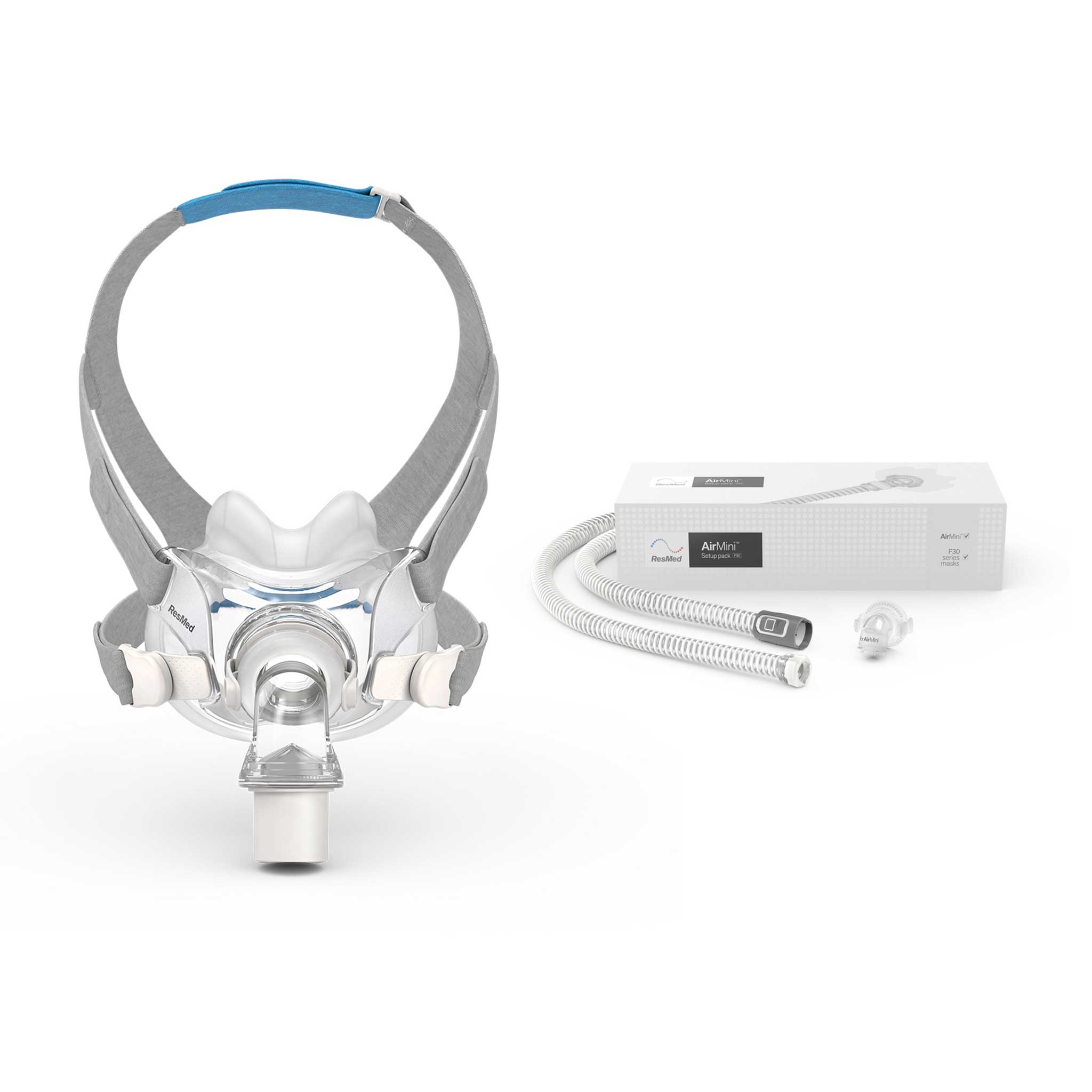 ResMed AirFit™ F30 Full Face Hybrid CPAP Mask - Complete System with Airmini Setup Pack